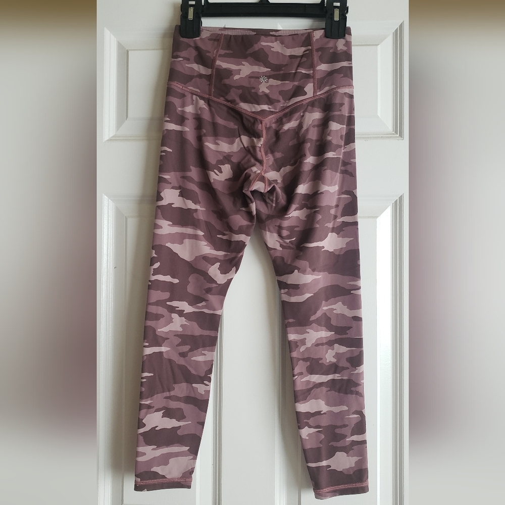 Athleta Pink Camouflage Leggings - No Pockets